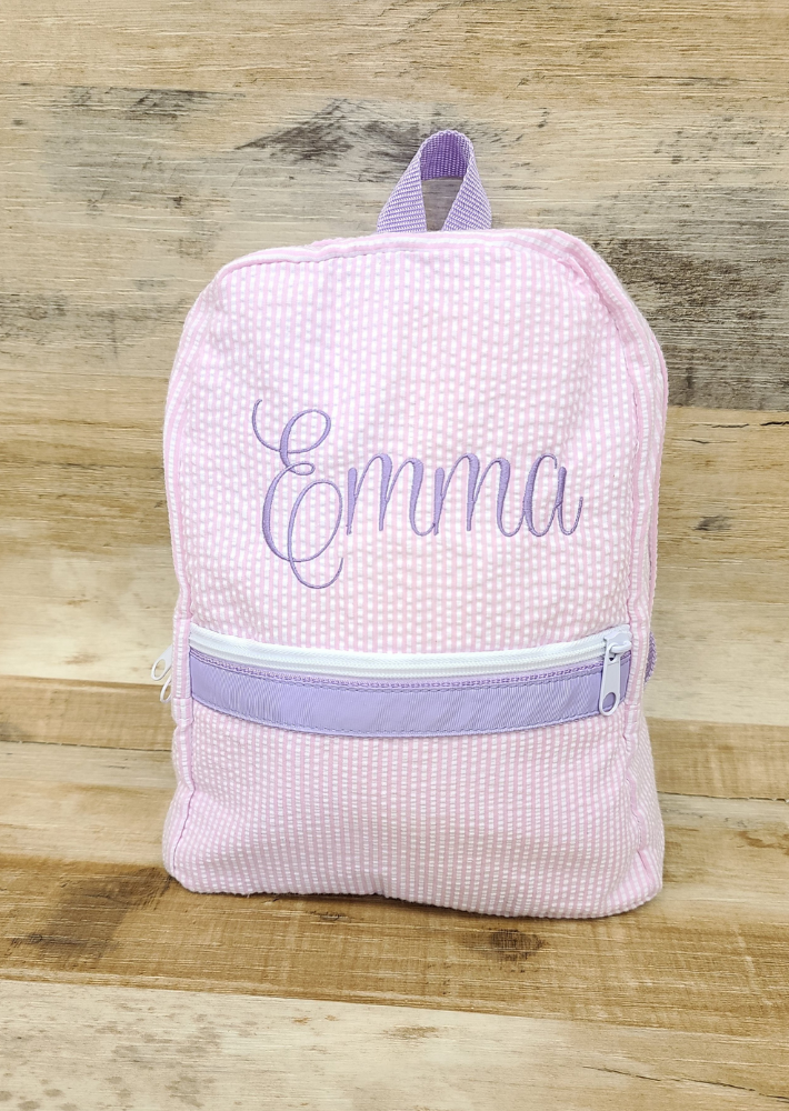 Mini Seersucker Princess Backpack