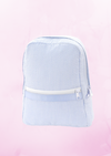 Mini Blue Seersucker Backpack